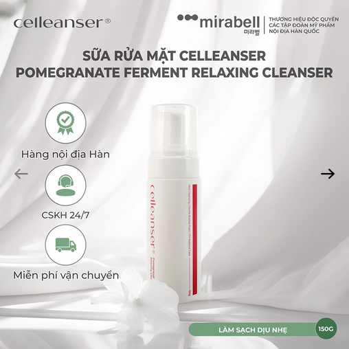 Sữa rửa mặt Celleanser Pomegranate Ferment Relaxing Cleanser