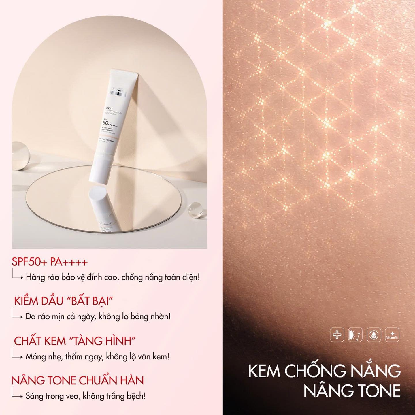 Kem chống nắng Biomeek UVM Peach Bloom Tone-up 30ml - Ảnh 5