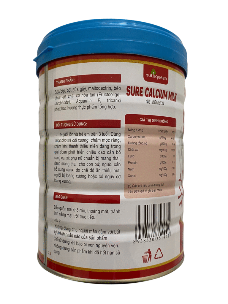 Combo sữa nutriqueen bổ sung canxi