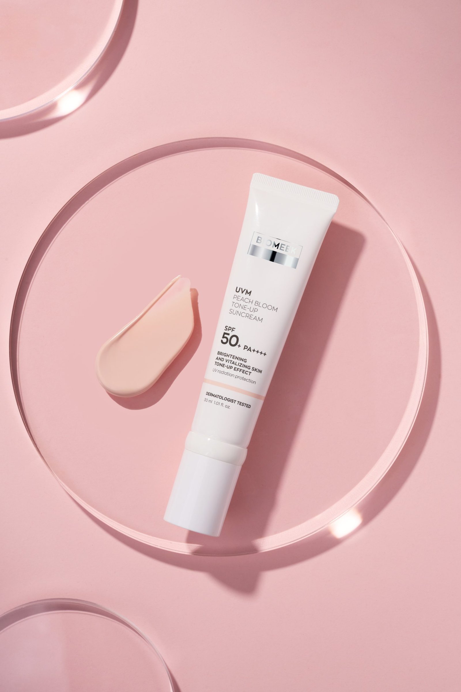 Kem chống nắng Biomeek UVM Peach Bloom Tone-up 30ml - Ảnh 2