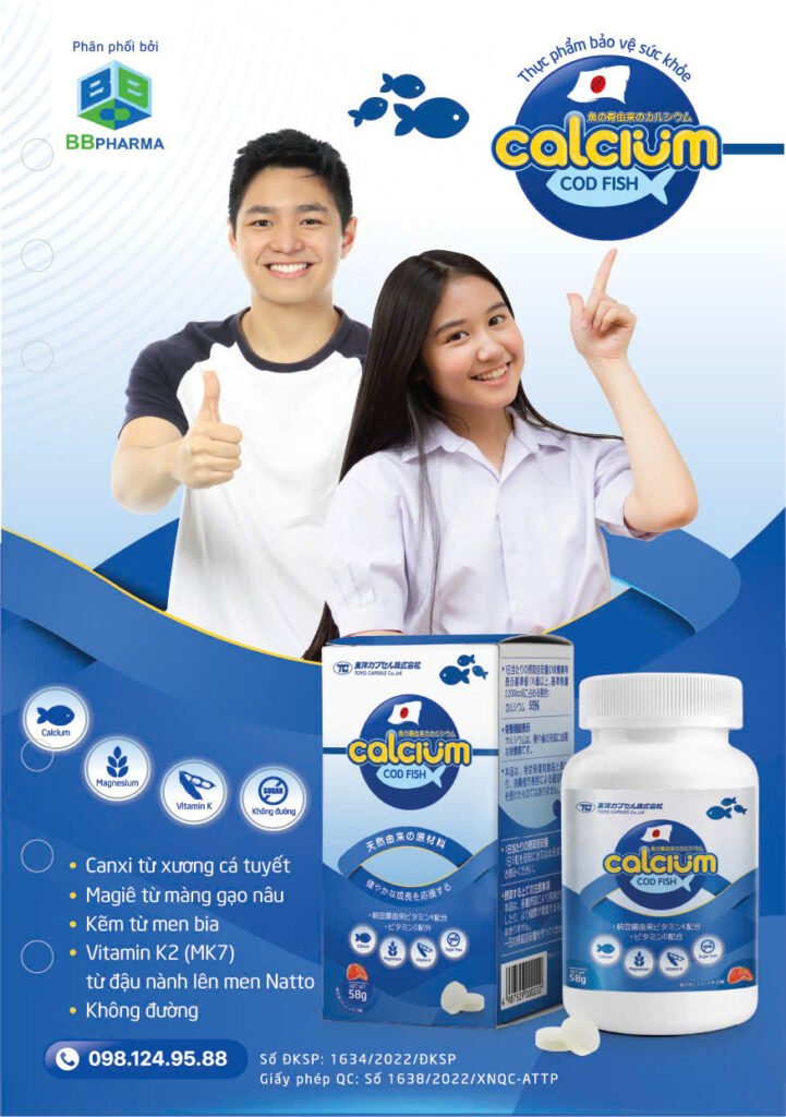 Canxi hữu cơ xương cá tuyết dạng viên-nhật bản