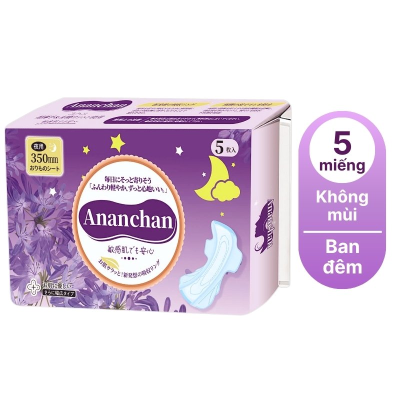 Băng vệ sinh Ananchan ban đêm có cánh không mùi-nhật bản