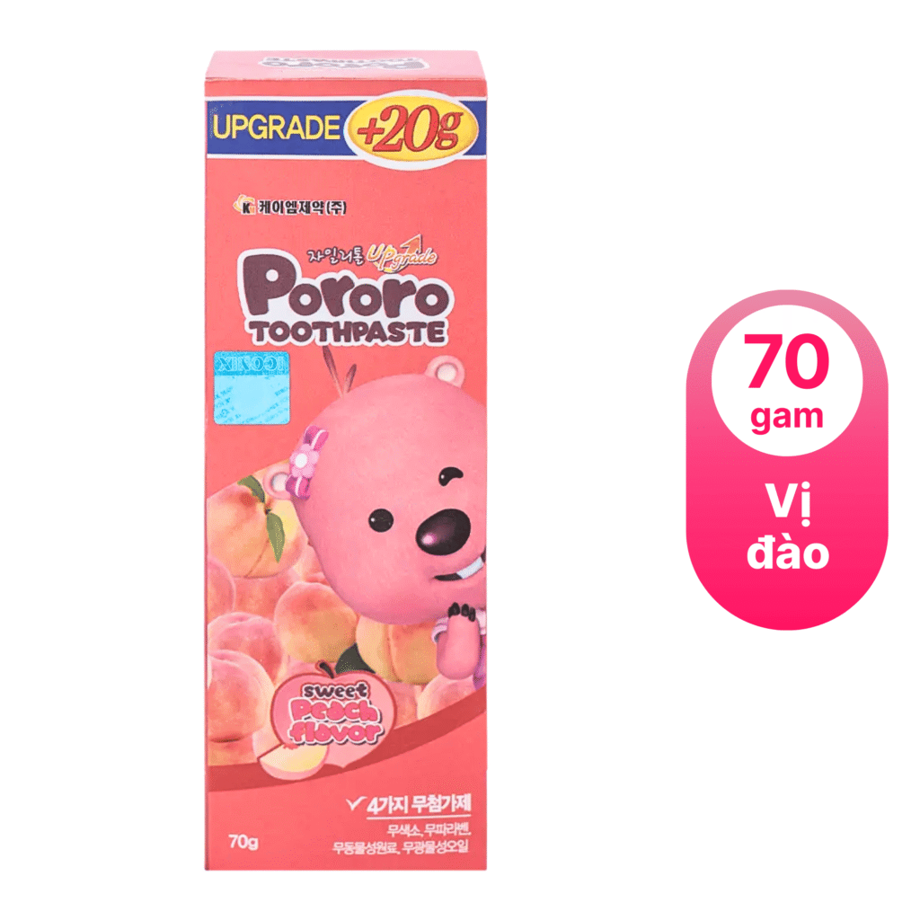 Kem Đánh Răng Pororo Cho Trẻ Em Vị Đào-hàn quốc