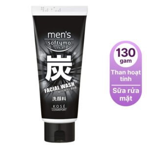 Sữa rửa mặt than hoạt tính dành cho nam KOSÉ Softymo Men’s Facial Wash-nhật bản