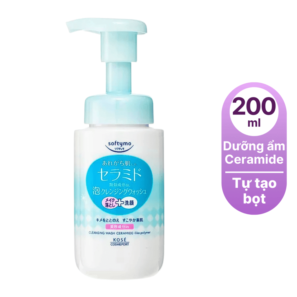 Sữa rửa mặt & tẩy trang tạo bọt dưỡng ẩm bổ sung Ceramide-nhật bản