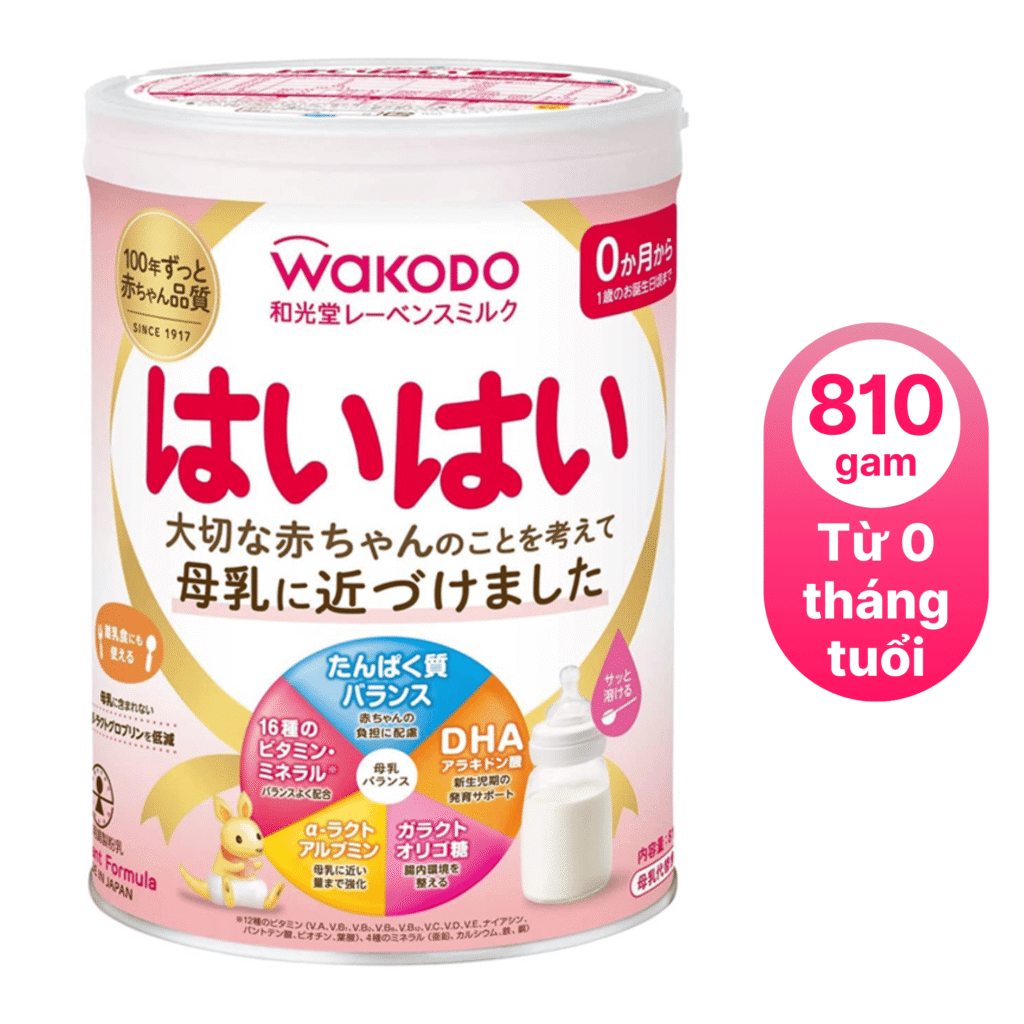 Sữa dinh dưỡng công thức Wakodo  cho bé từ 0-1 tuổi-nhật bản