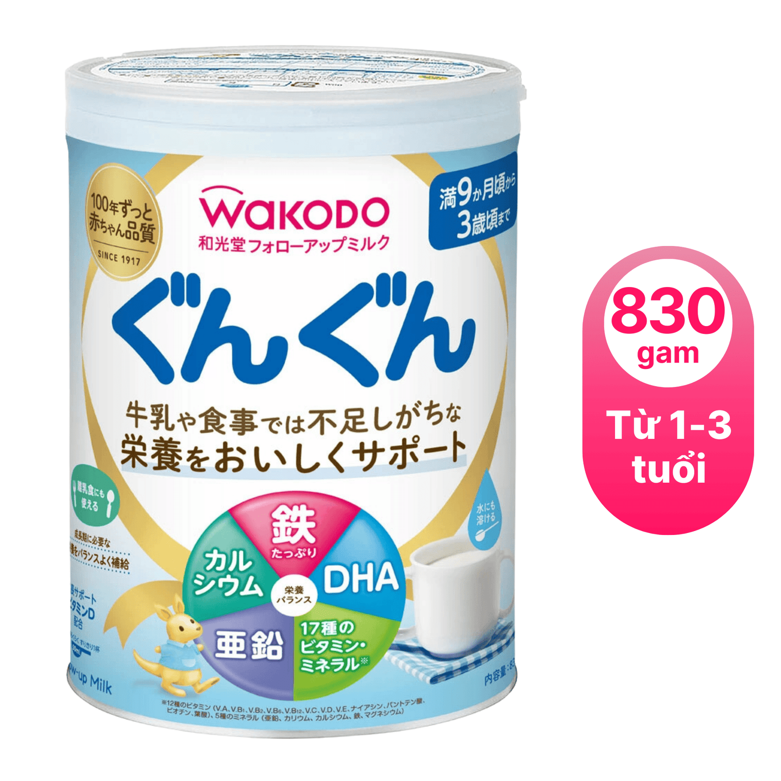 Sữa cho bé từ 1-3 tuổi