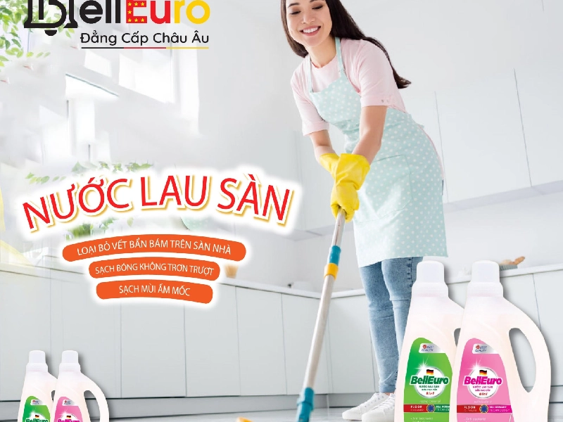 Nước Lau Sàn Bell Euro Hương Chanh Sả 1 lít