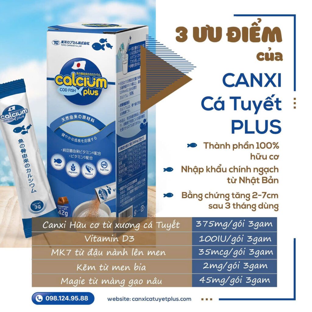 Combo Canxi hữu cơ xương cá tuyết dạng bột-nhật bản