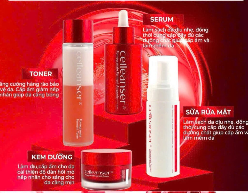 Combo Lựu đỏ rạng rỡ tái tạo da-hàn quốc