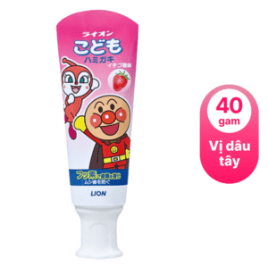 Kem đánh răng em bé Lion vị dâu-nhật bản