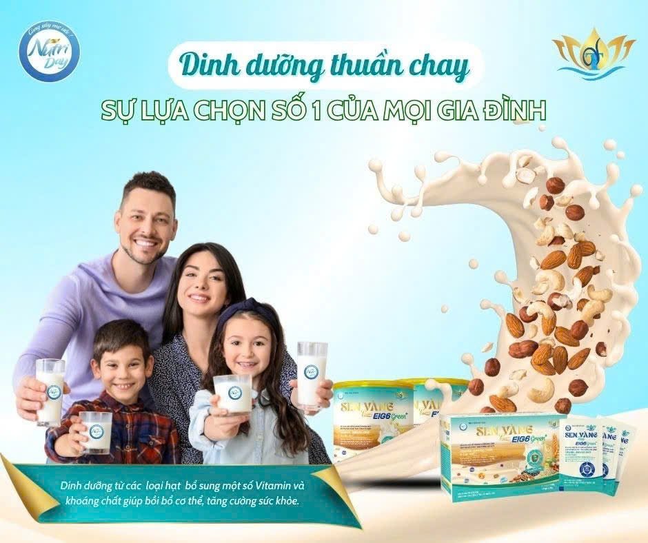 Combo 12 hộp Sữa hạt dinh dưỡng Sen Vàng Premium EIG6 Green+Hộp giấy 600g