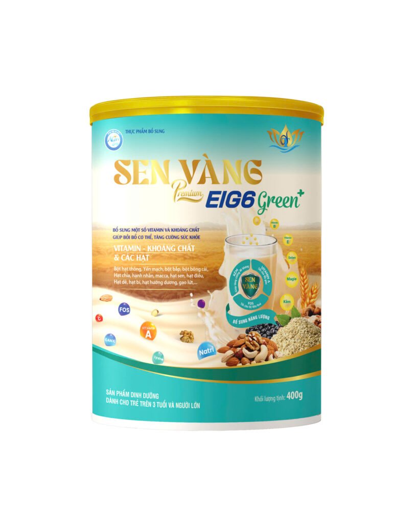Sữa hạt dinh dưỡng Sen Vàng Premium EIG6 Green+ Lon 400g