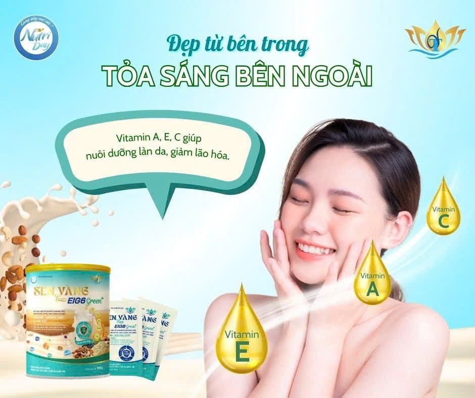 Sữa hạt dinh dưỡng Sen Vàng Premium EIG6 Green+ Lon 400g