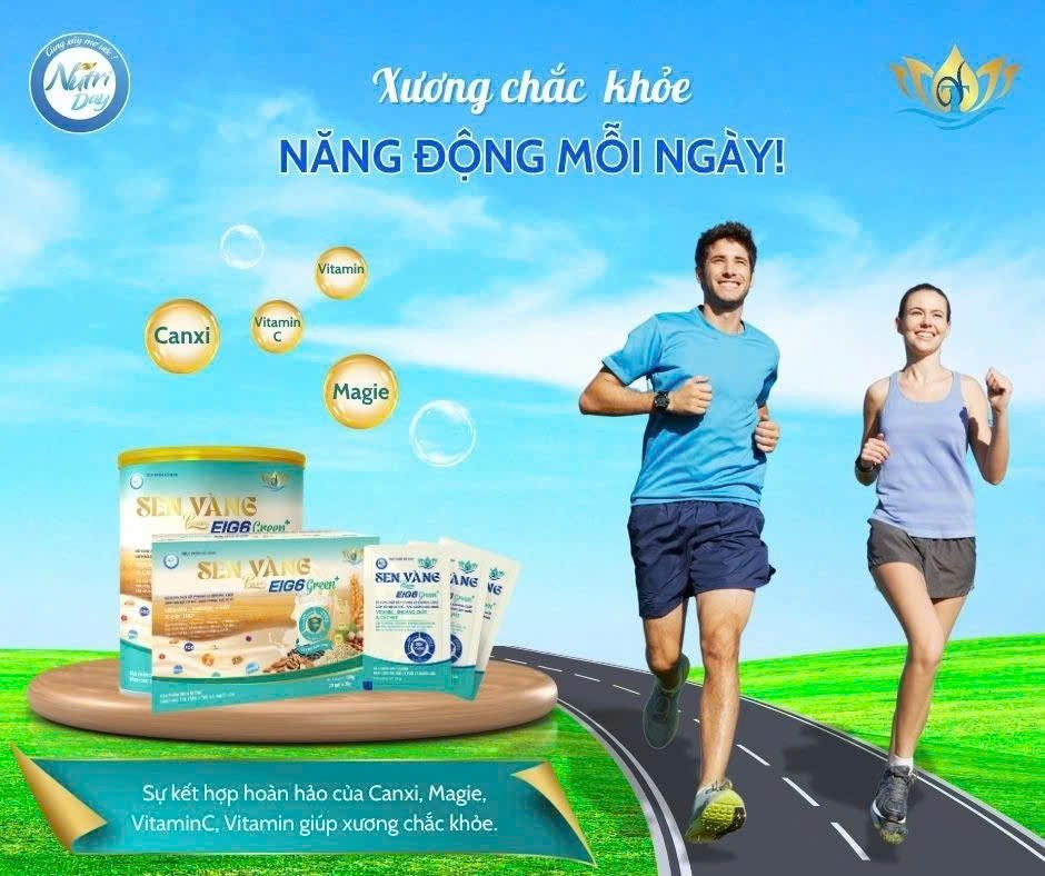 Sữa hạt dinh dưỡng Sen Vàng Premium EIG6 Green+ Lon 400g